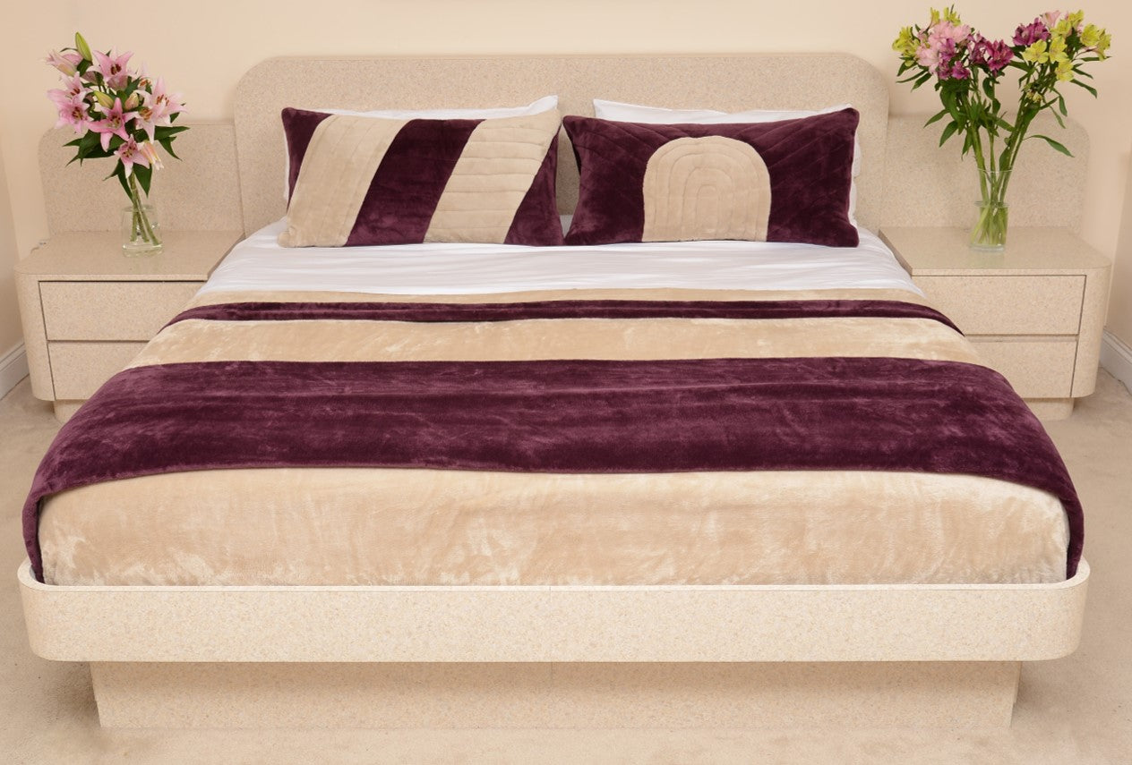 Tawney Taupe & Burgundy King/Cal King