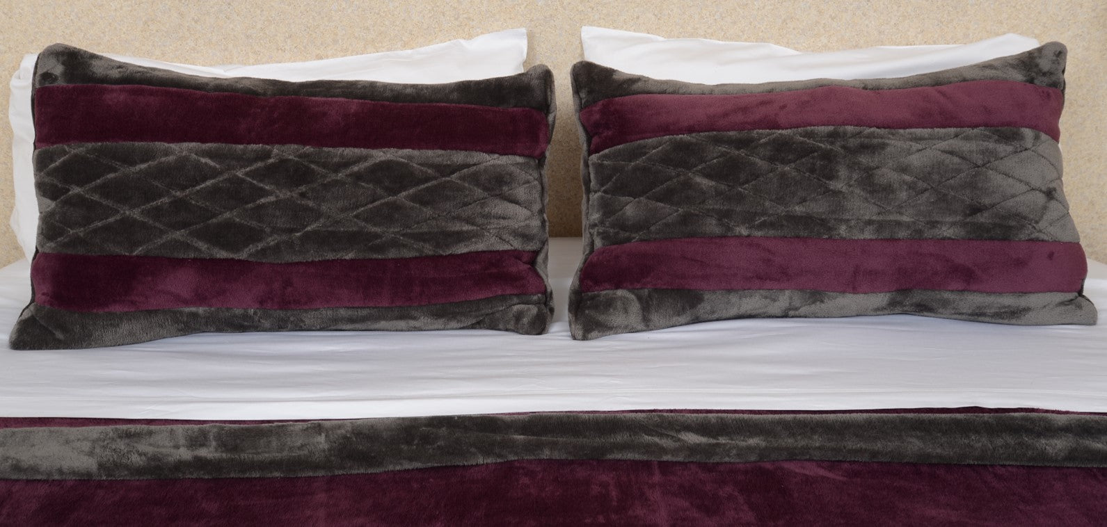 Burgundy & Charcoal King/Cal King
