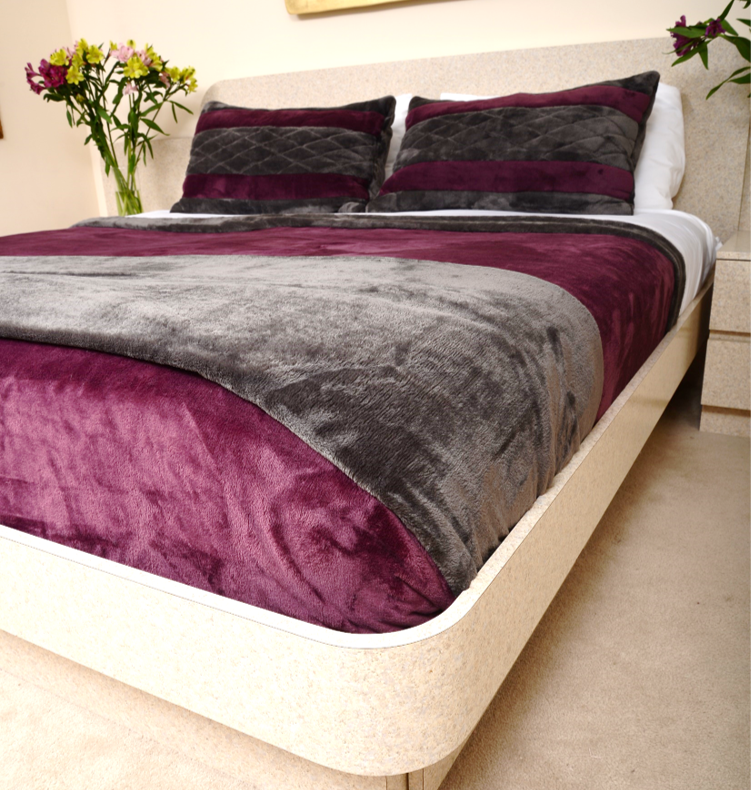Burgundy & Charcoal King/Cal King