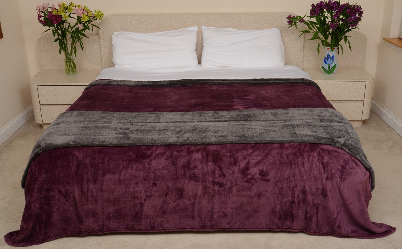 Burgundy & Charcoal King/Cal King