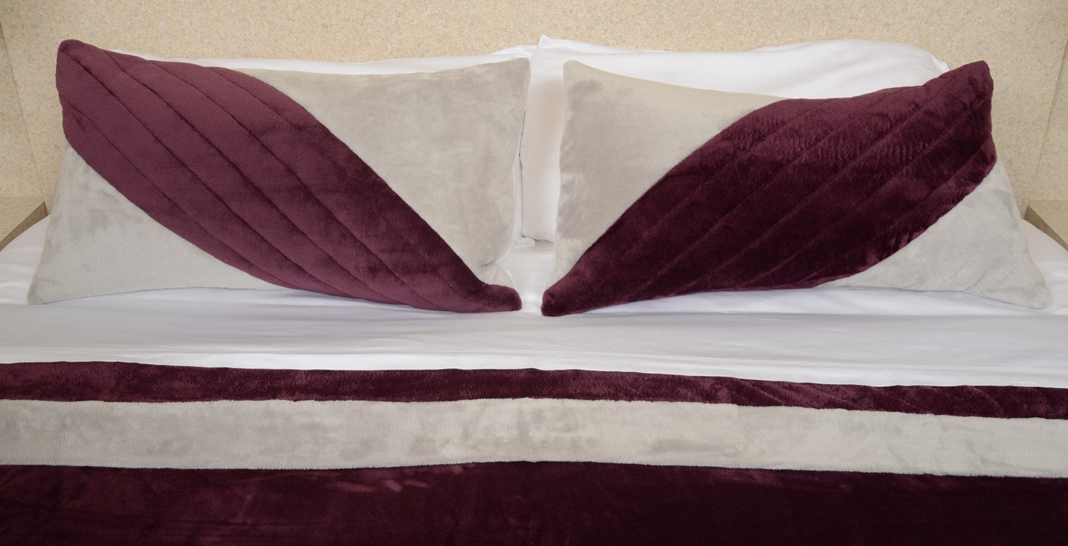 Burgundy & Silver King/Cal King