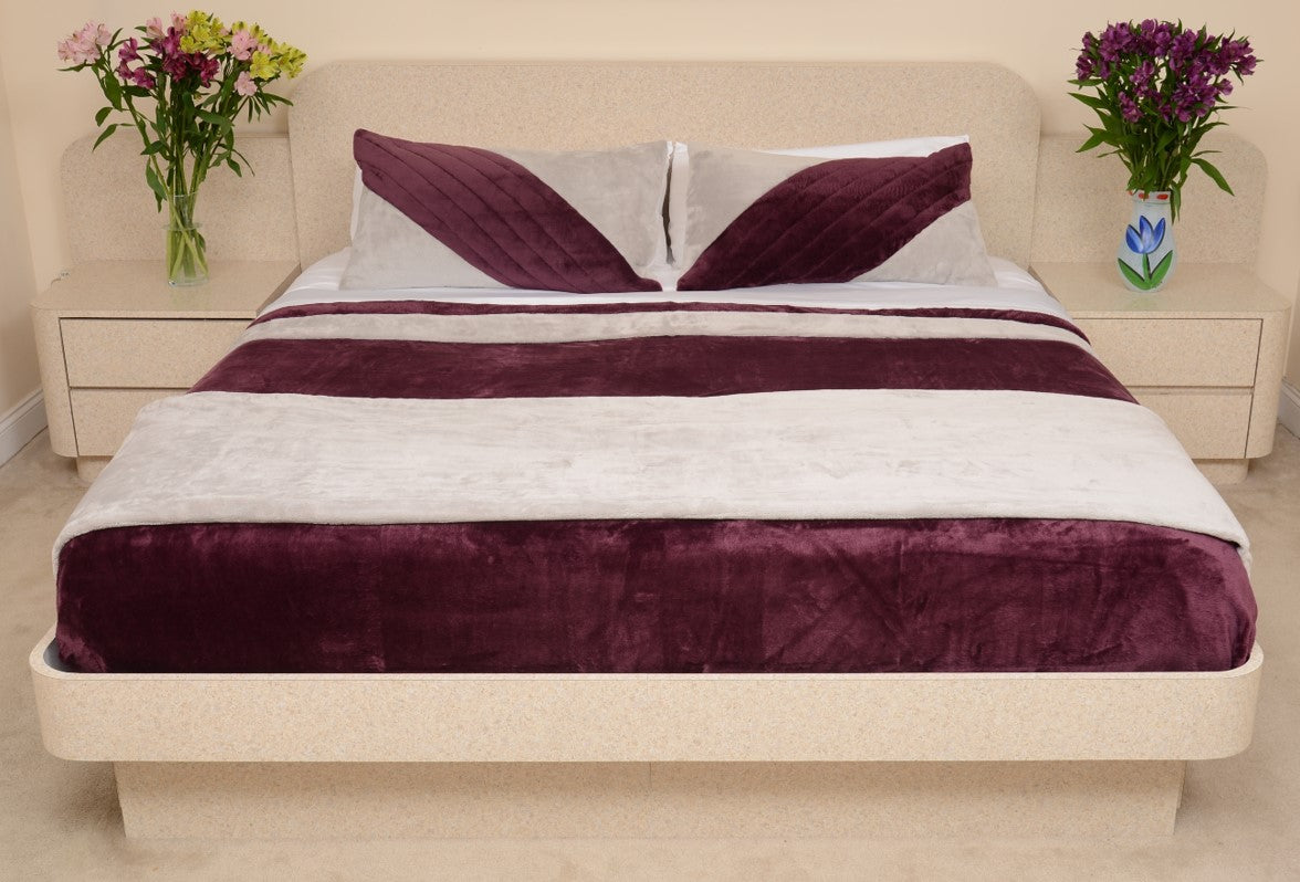 Burgundy & Silver King/Cal King