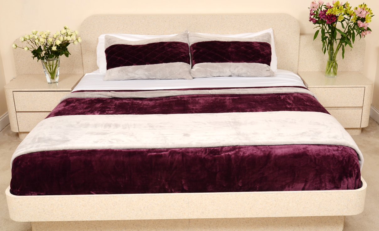 Burgundy & Silver Elegance King/Cal King