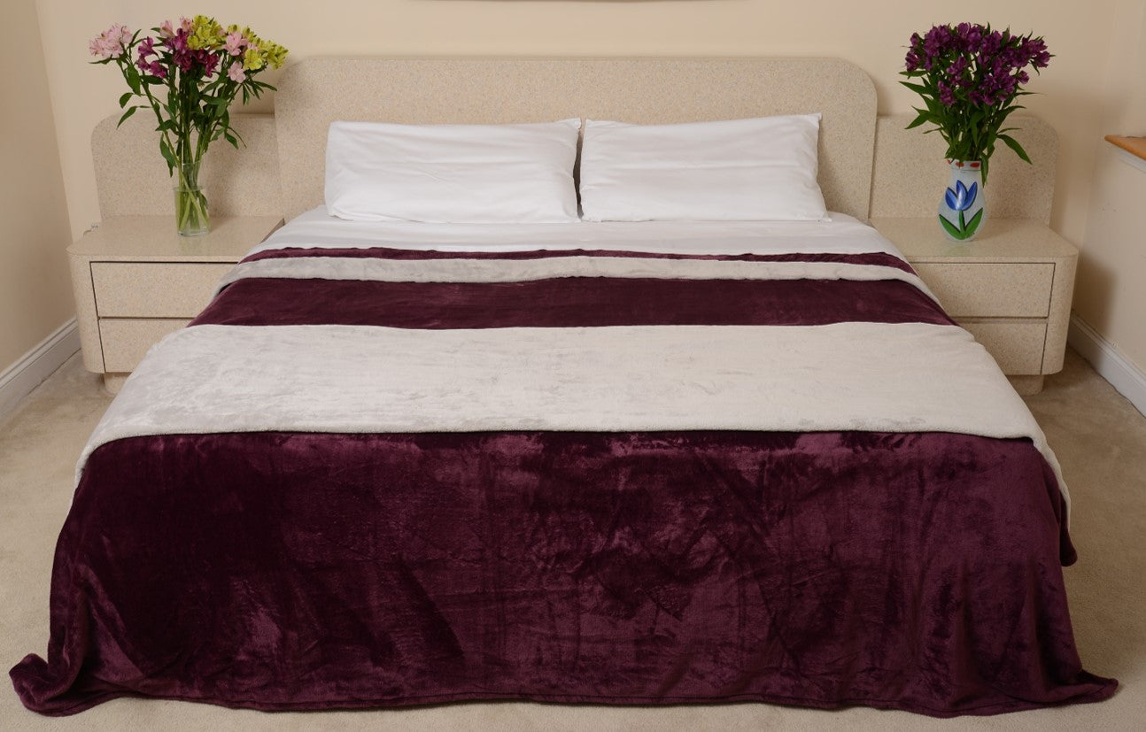 Burgundy & Silver King/Cal King