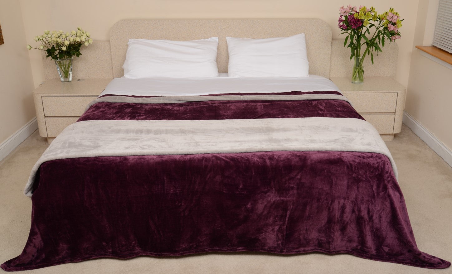 Burgundy & Silver Elegance King/Cal King