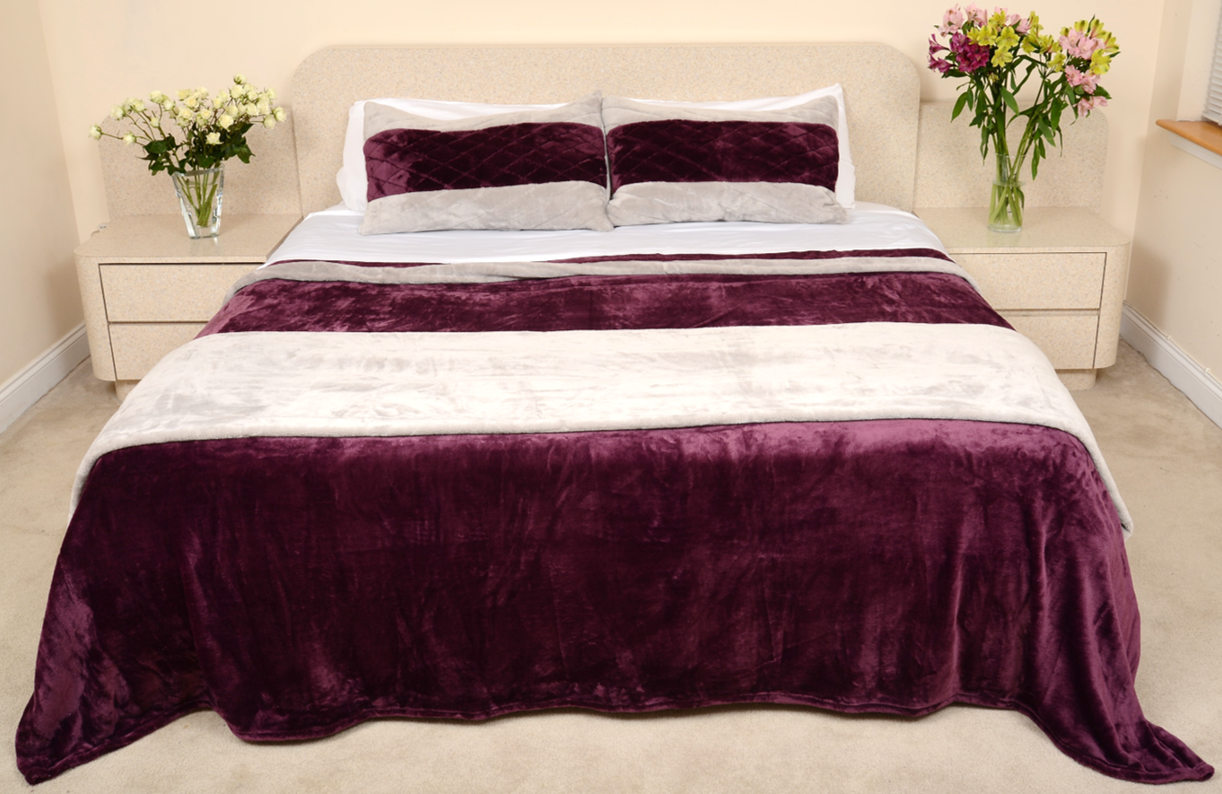 Burgundy & Silver Elegance King/Cal King