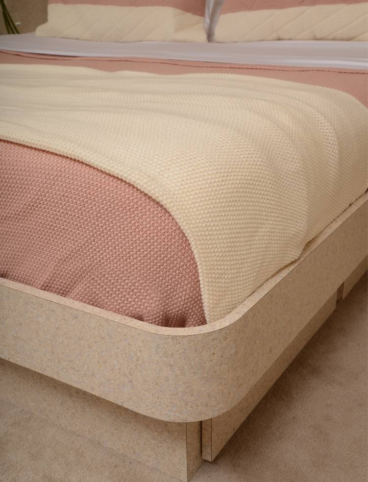 Coral & Cream Poly-Knit King/Cal King