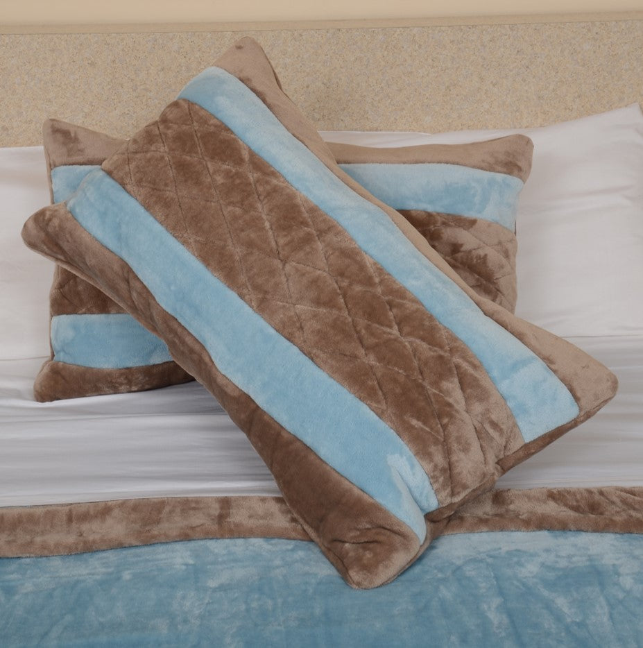 Light Blue & Brown King / Cal King