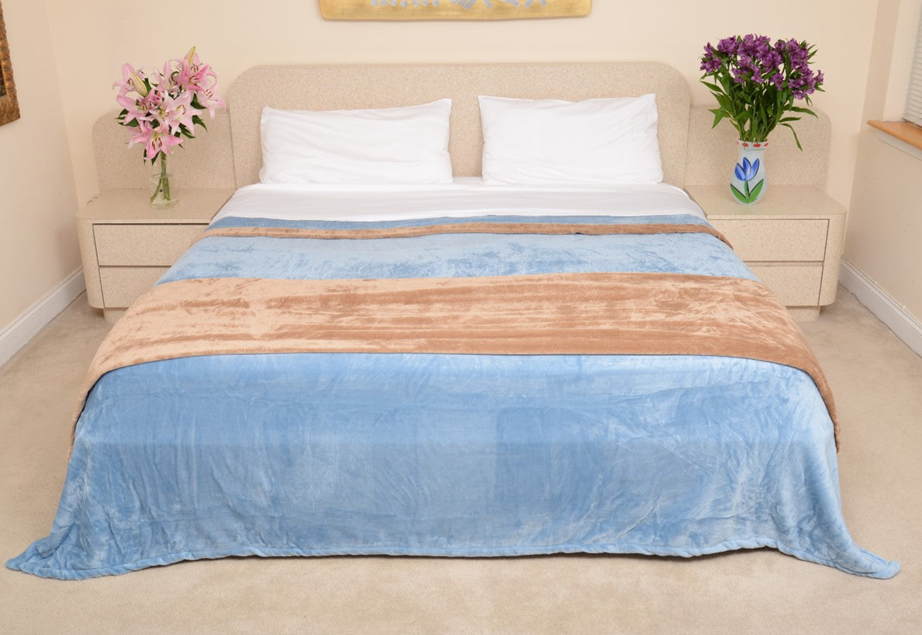 Light Blue & Light Brown King/Cal King