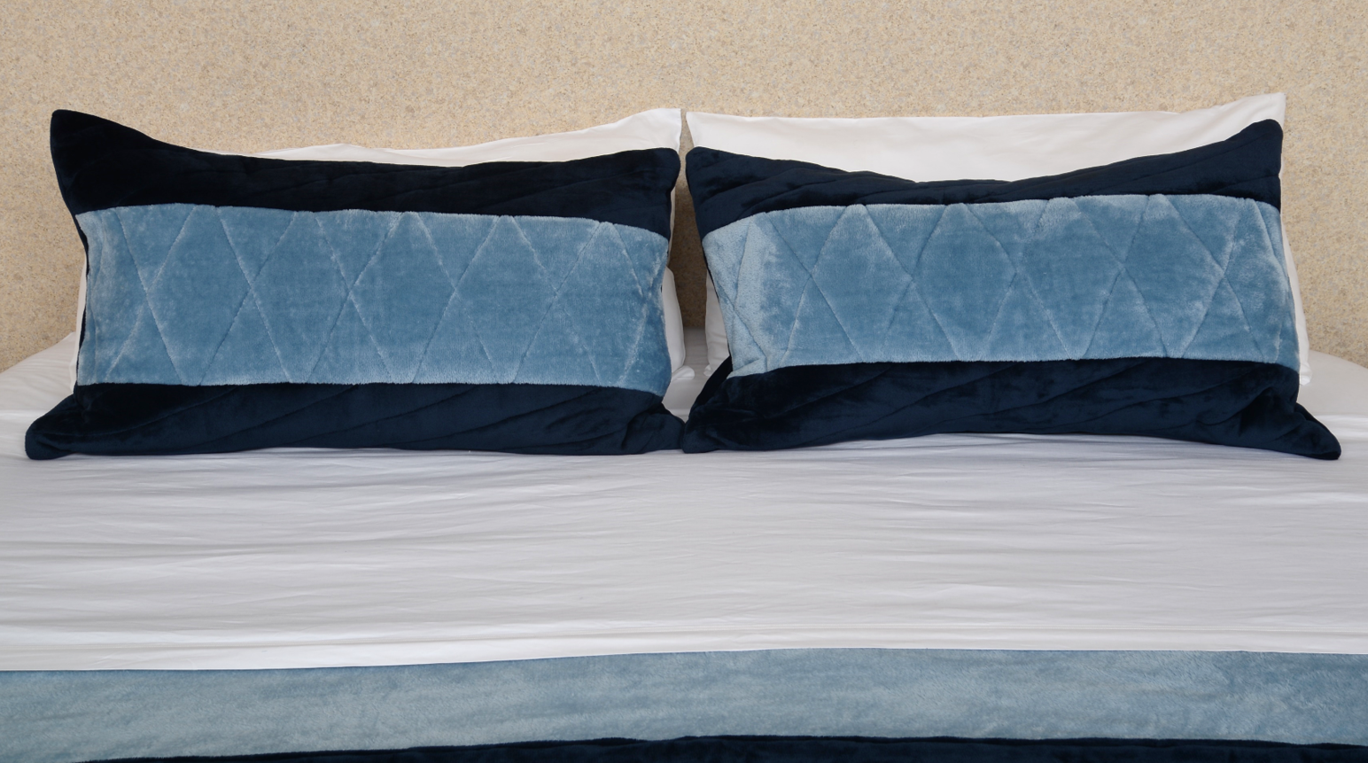 Light Blue & Navy King/Cal King