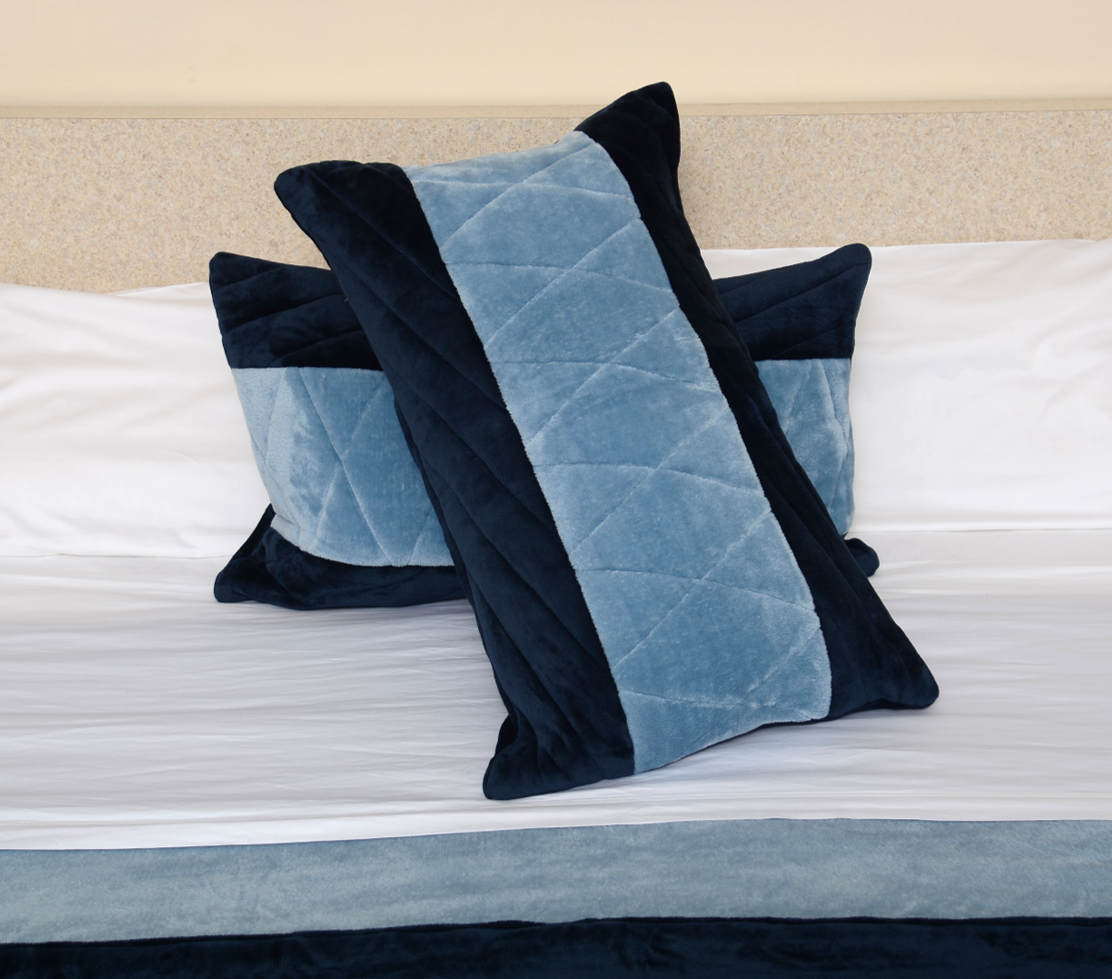 Light Blue & Navy King/Cal King