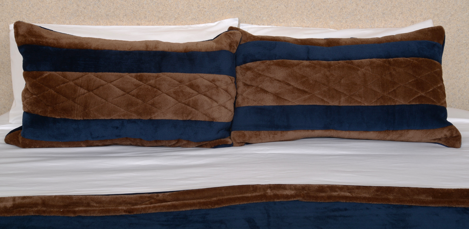 Navy & Brown King/Cal King
