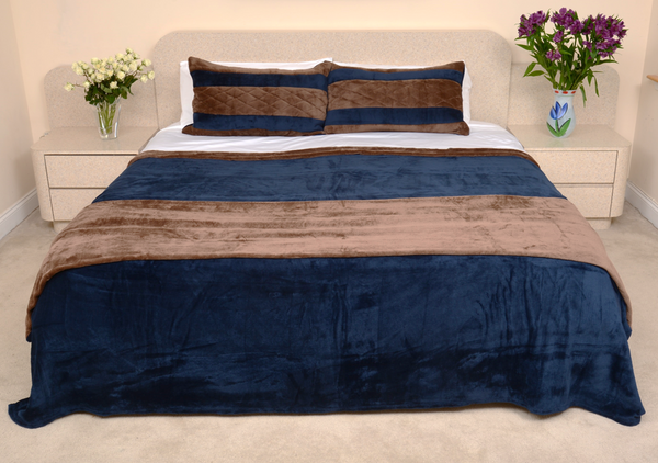 Navy mink best sale blanket