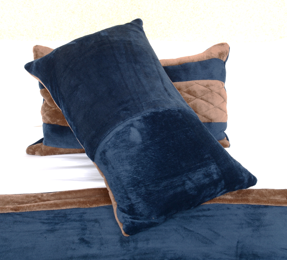 Navy & Brown King/Cal King