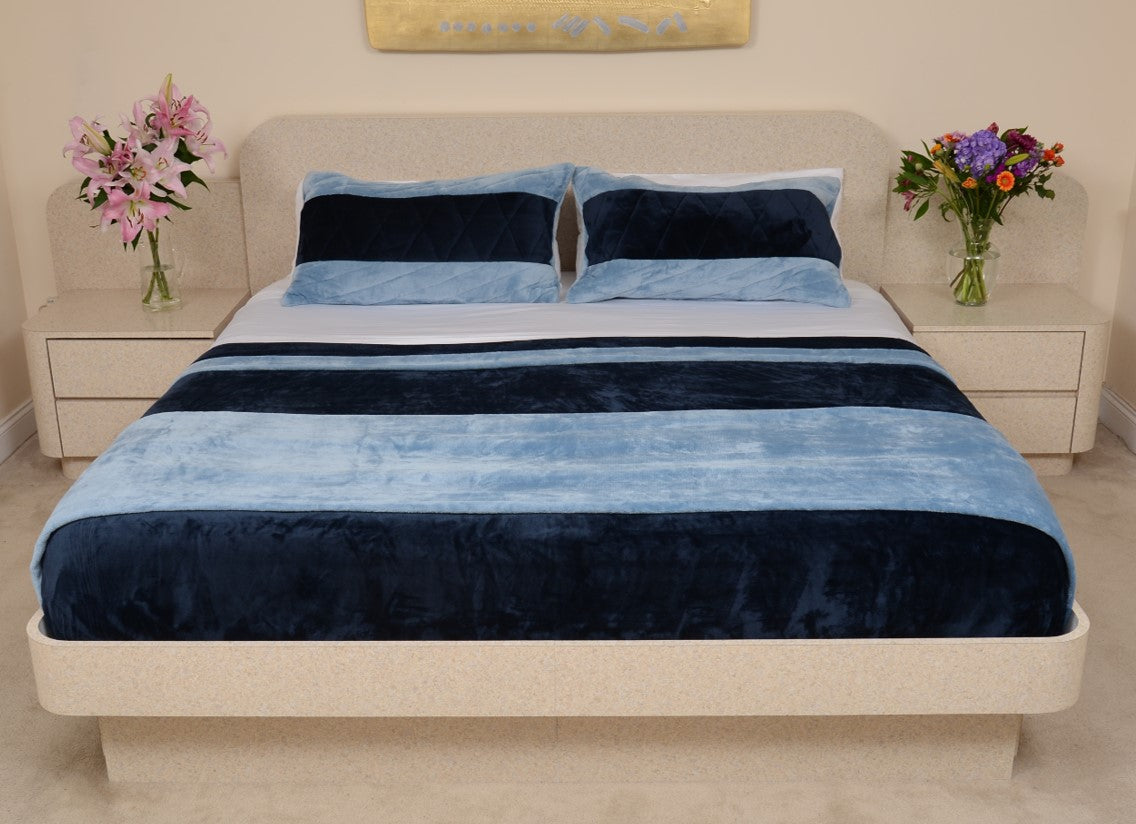Navy & Light Blue King/Cal King
