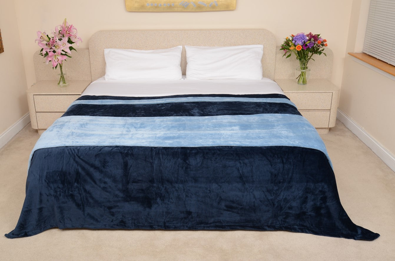 Navy & Light Blue King/Cal King