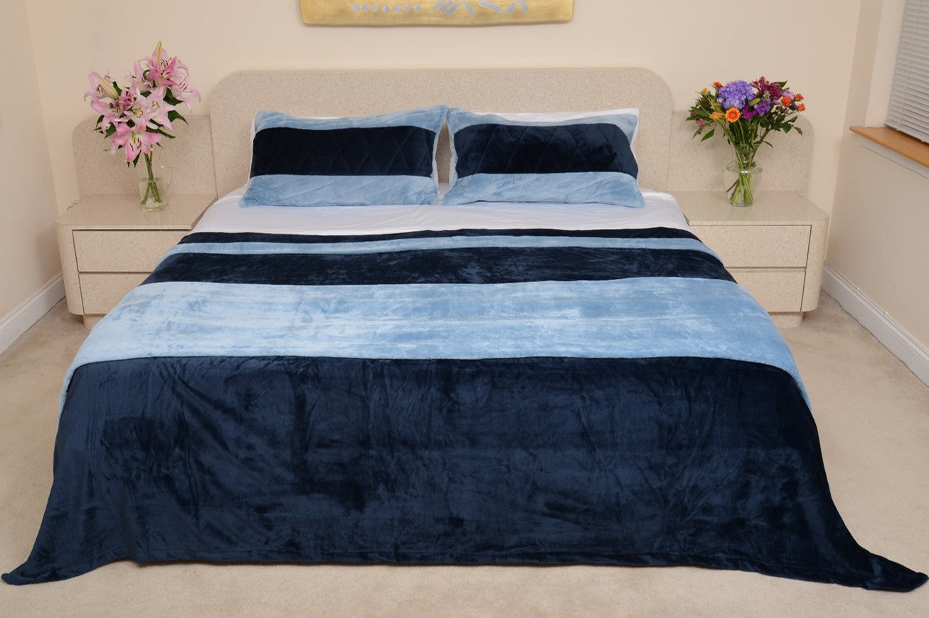 Navy & Light Blue King/Cal King