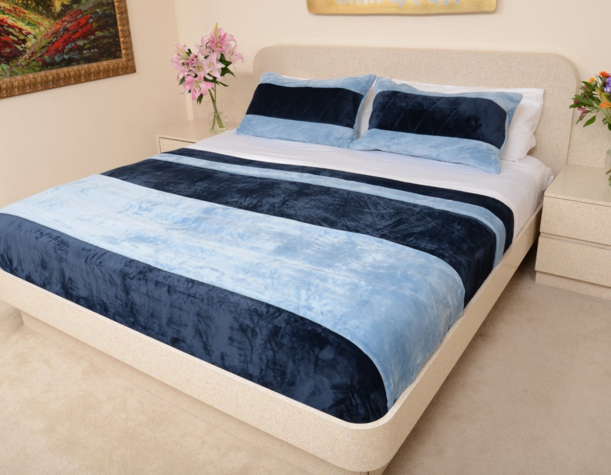 Navy & Light Blue King/Cal King