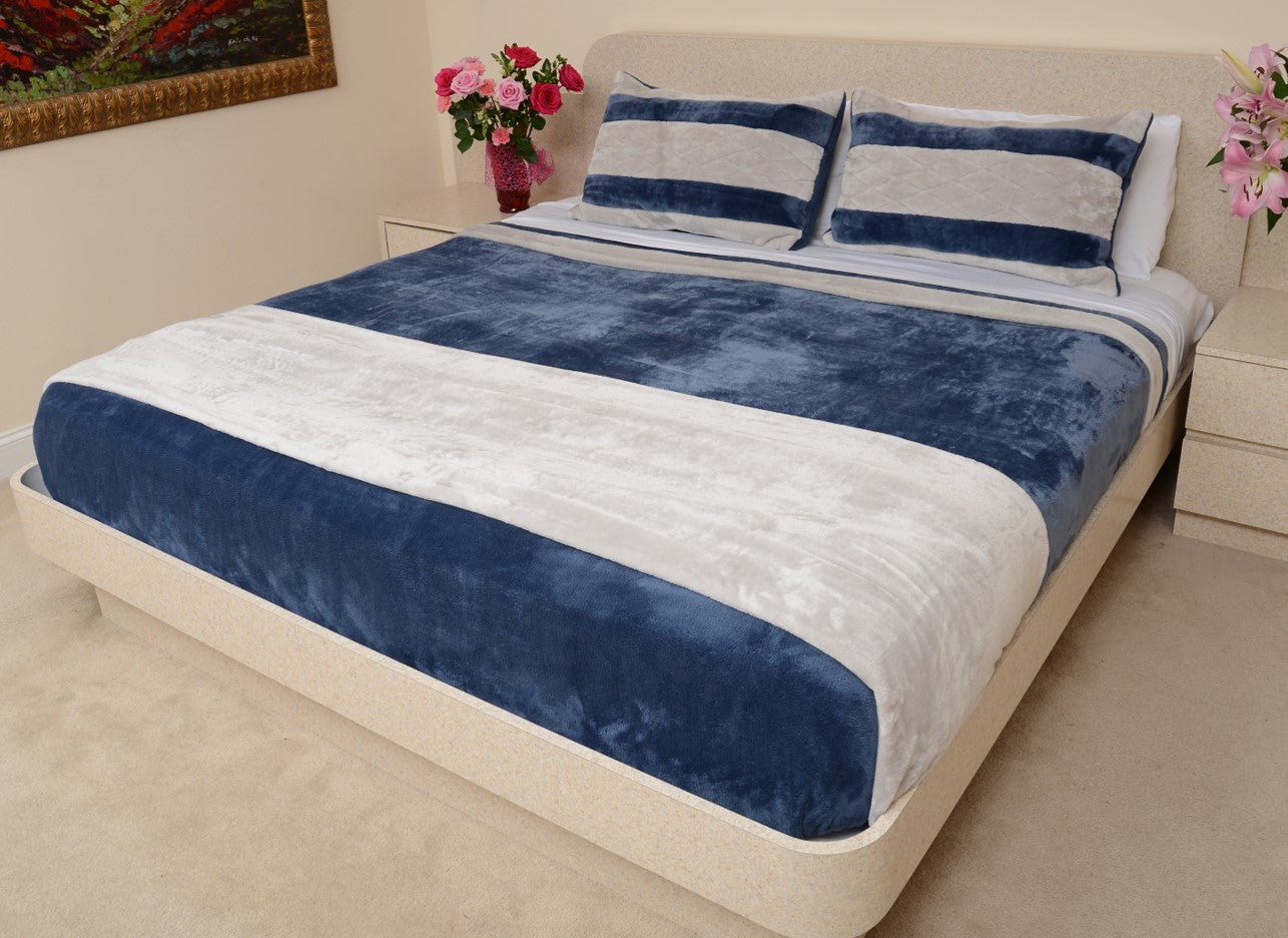 Navy & Light Gray King/Cal King