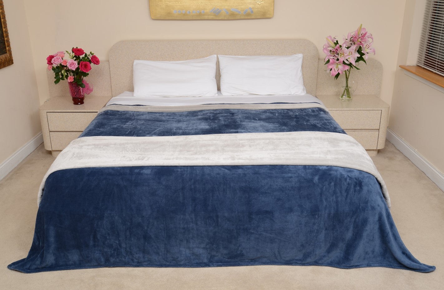 Navy & Light Gray King/Cal King