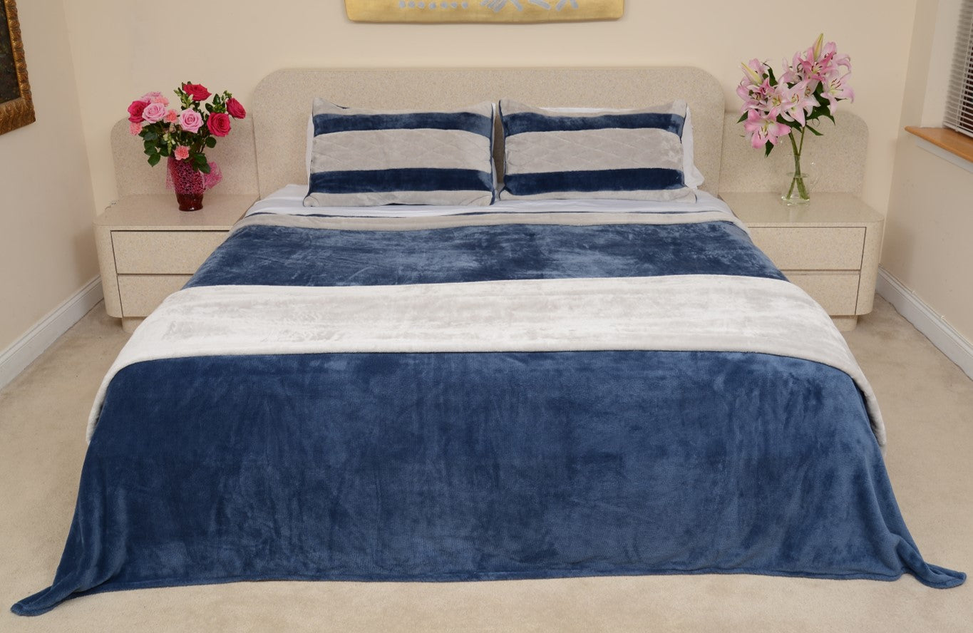 Navy & Light Gray King/Cal King