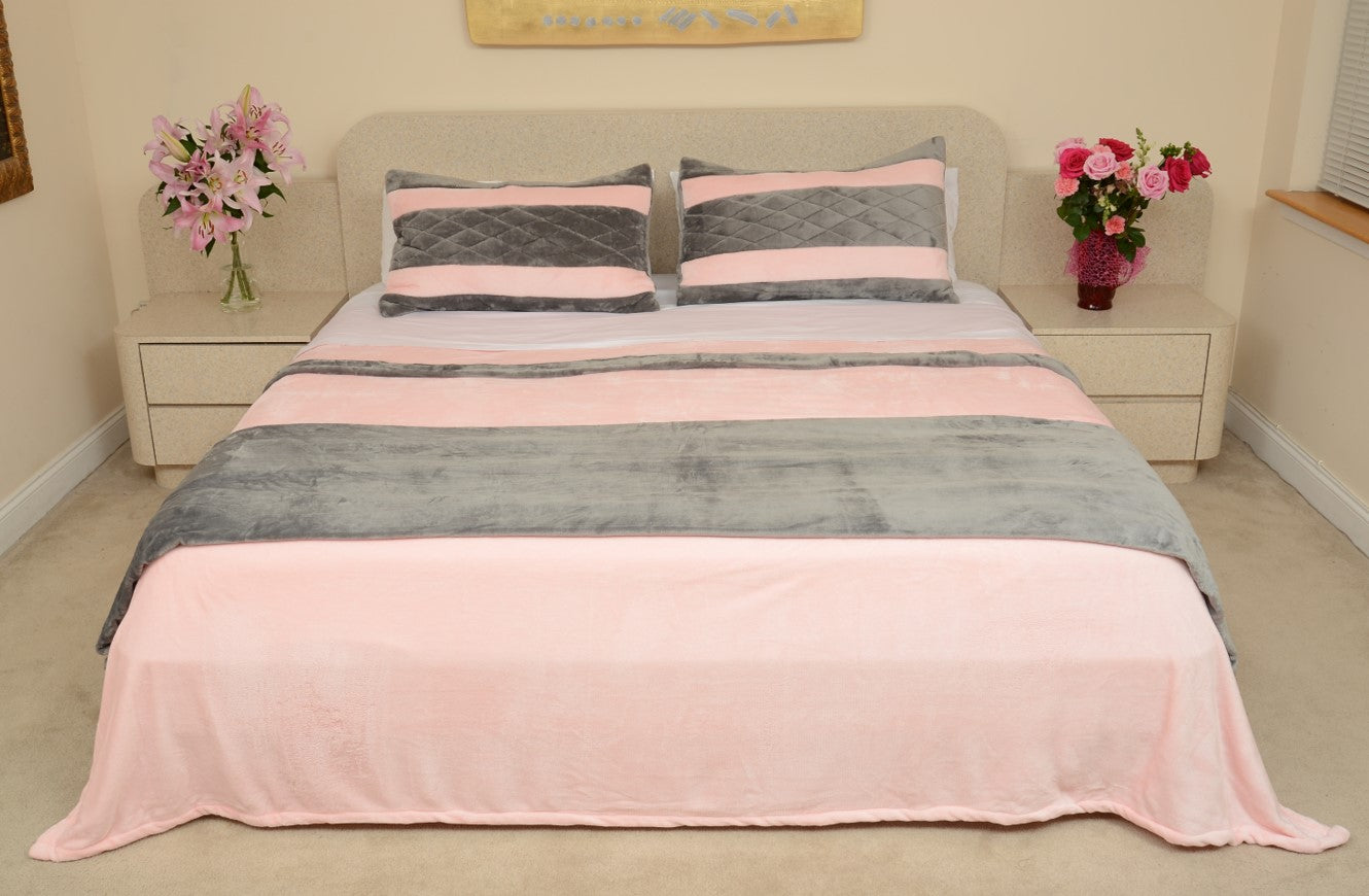 Pink & Silver King/Cal King