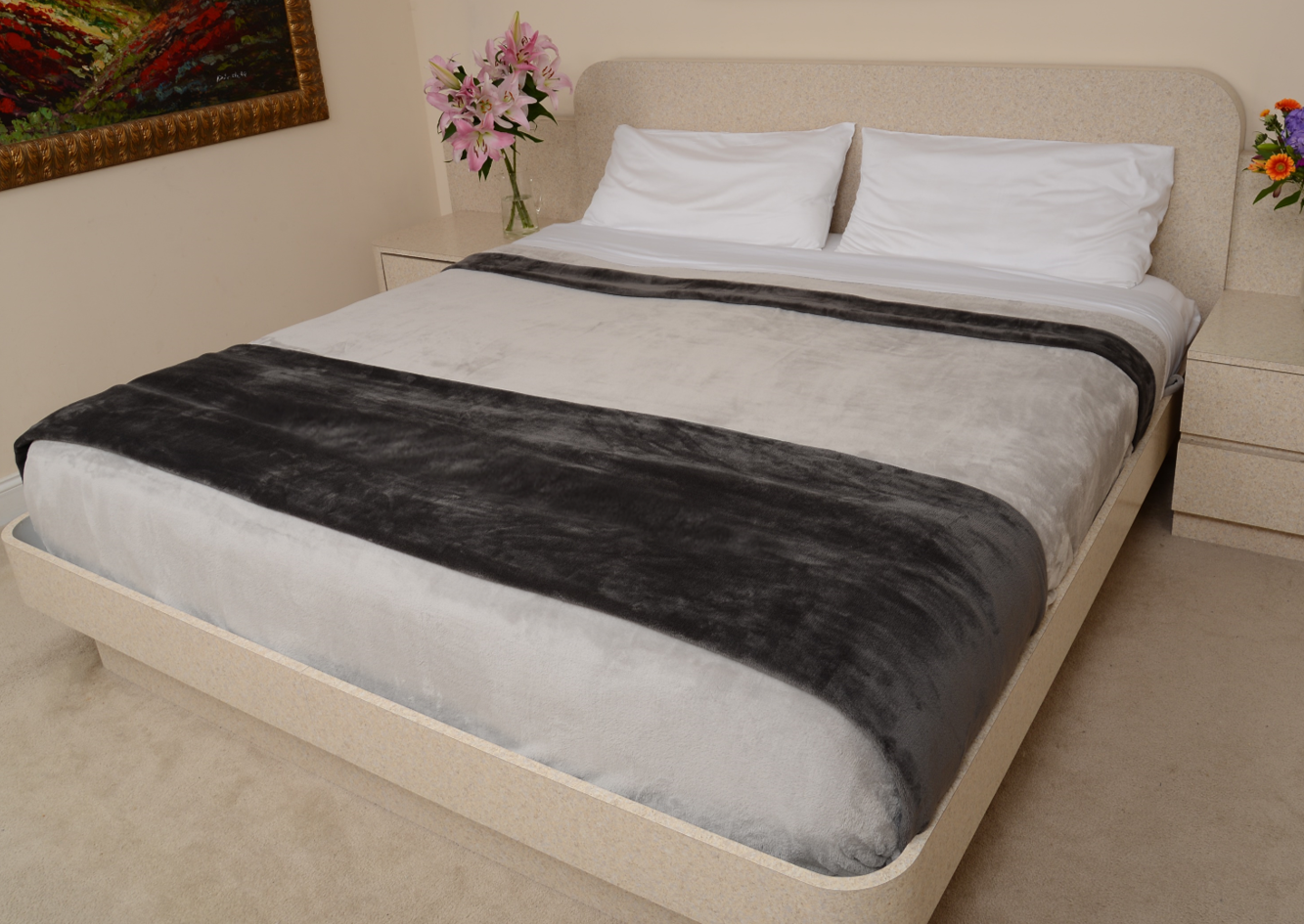 Silver Gray & Charcoal King/Cal King