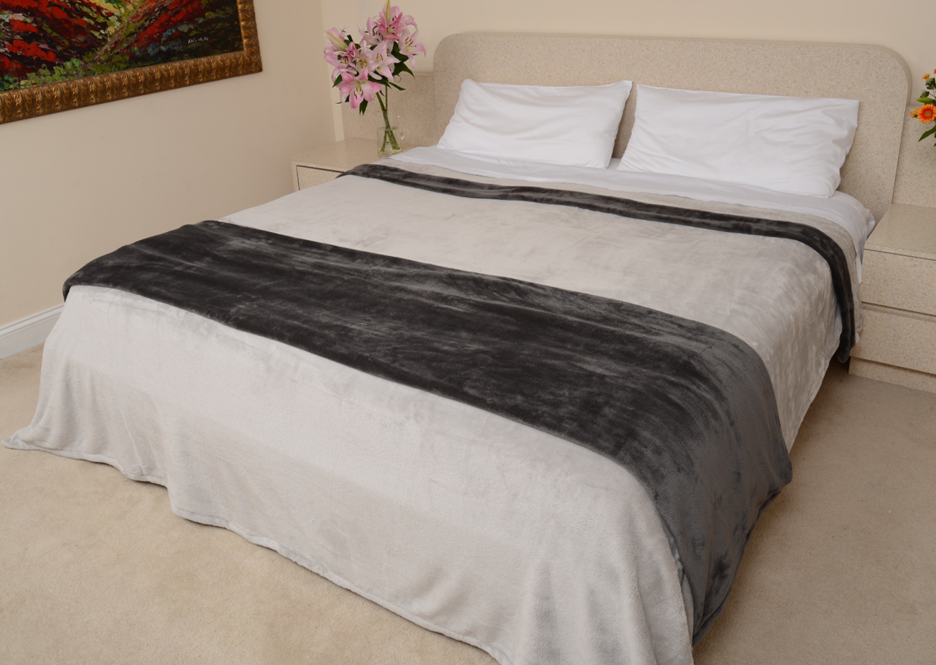 Silver Gray & Charcoal King/Cal King