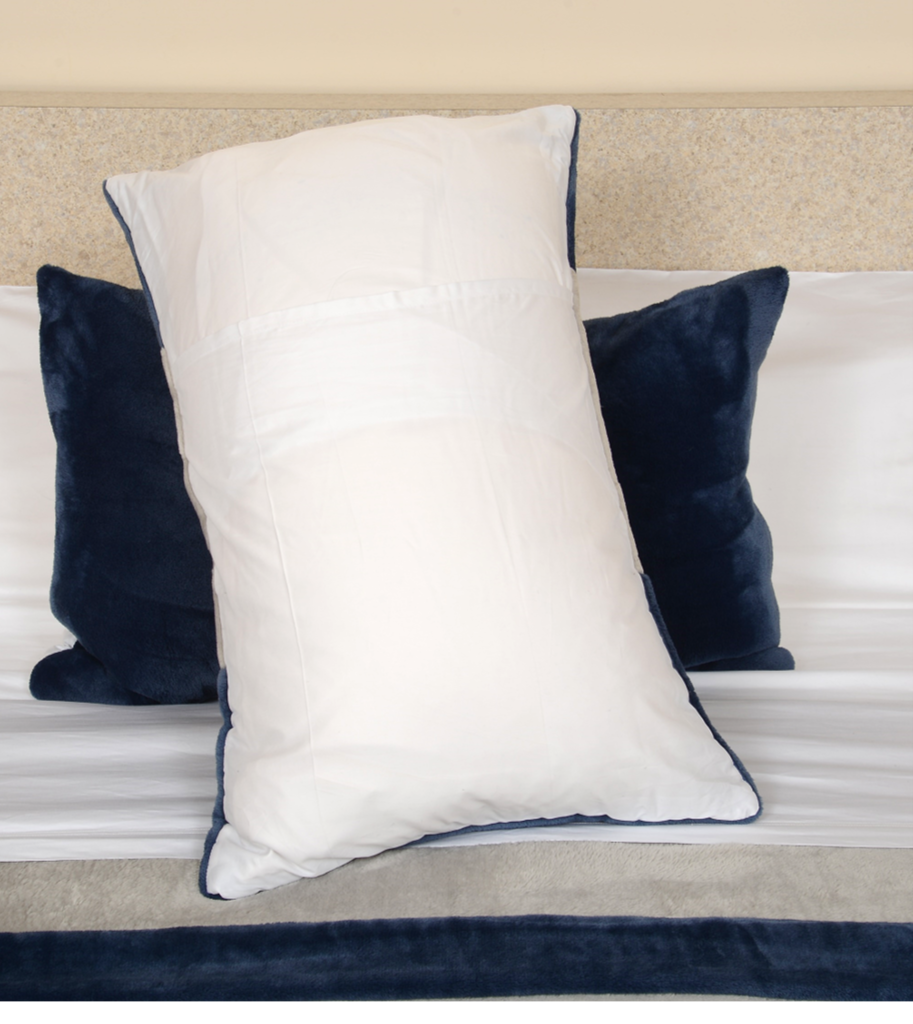 Silver Gray & Navy King/Cal King