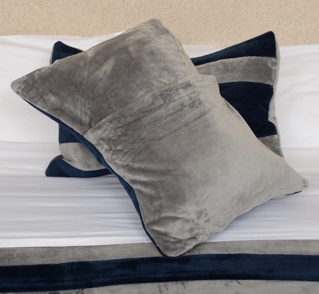 Silver & Navy King/Cal King