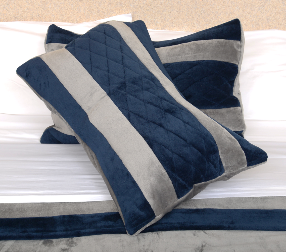 Silver & Navy King/Cal King