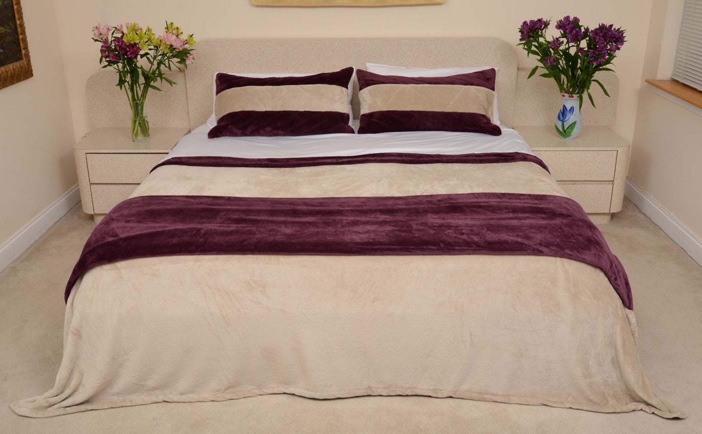 Tawney & Burgundy King/Cal King