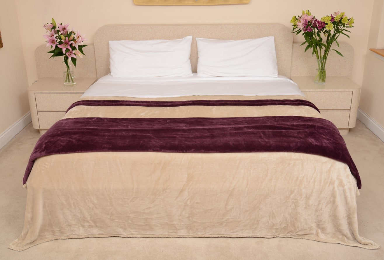 Tawney Taupe & Burgundy King/Cal King