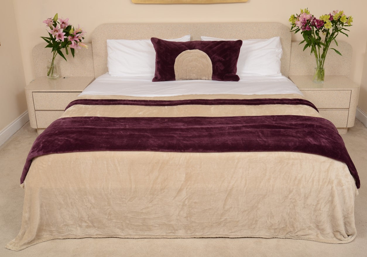 Tawney Taupe & Burgundy King/Cal King