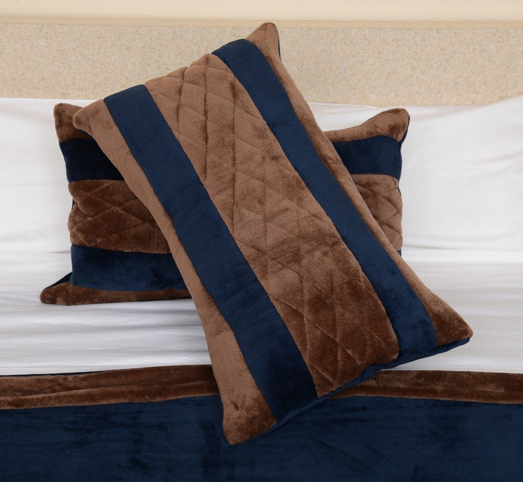 Navy & Brown King/Cal King