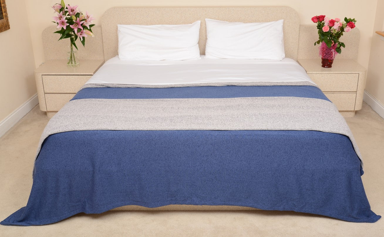 Navy & Gray Jersey King/Cal King