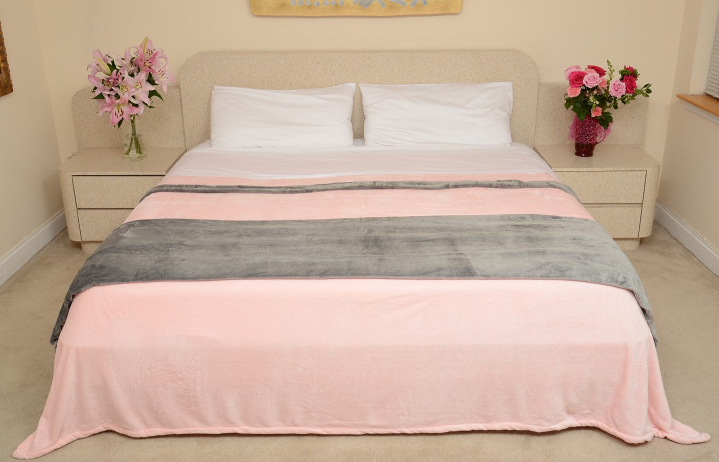 Pink & Silver King/Cal King