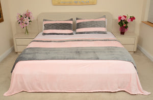 Pink & Silver King/Cal King